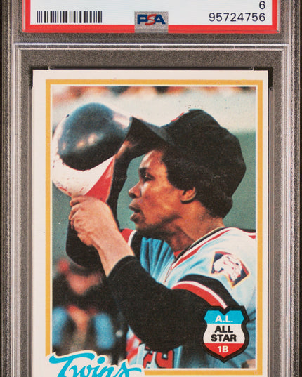 Rod Carew #580 1978 Topps Minnesota Twins PSA 6