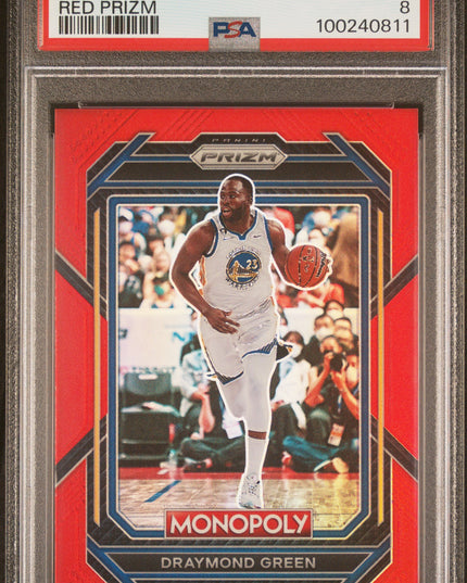 Draymond Green #30 2022 Panini Prizm Monopoly Red Golden State Warriors PSA 8
