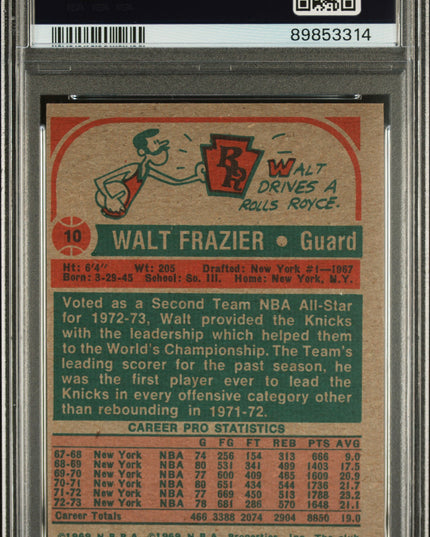 Walt Frazier #10 1973 Topps New York Knicks PSA 7