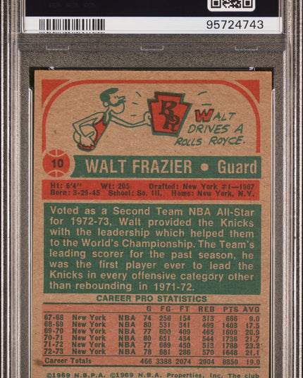 Walt Frazier #10 1973 Topps New York Knicks PSA 6