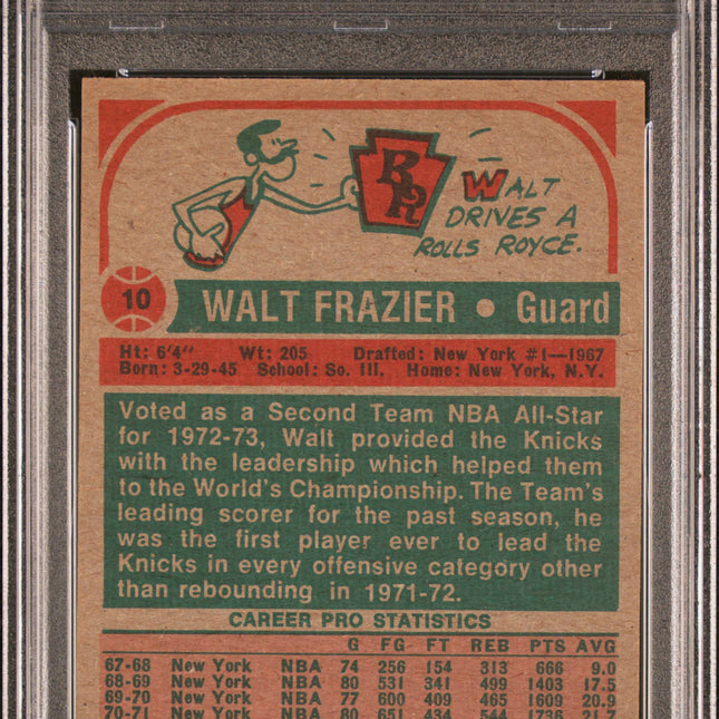 Walt Frazier #10 1973 Topps New York Knicks PSA 6