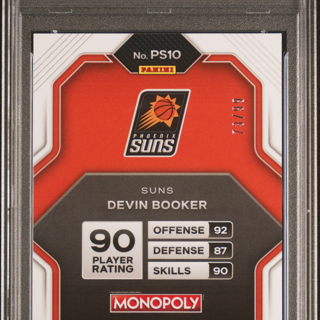 Devin Booker #PS10 2022 Panini Prizm Monopoly All-Stars PSA 8