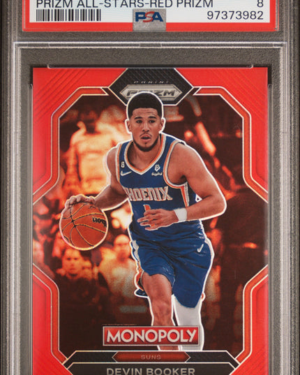 Devin Booker #PS10 2022 Panini Prizm Monopoly All-Stars PSA 8