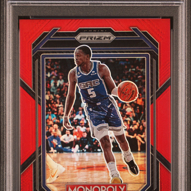 De'Aaron Fox #76 2022 Panini Prizm Monopoly Red Prizm Sacramento Kings PSA 8