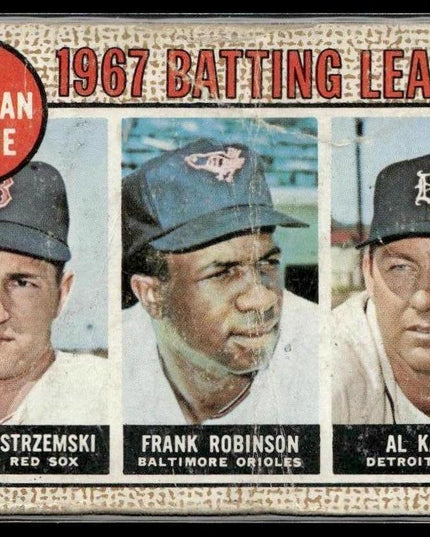 AL 1967 Batting Leaders (Yastrzemski/Robinson/Kaline) #2 1968 Topps