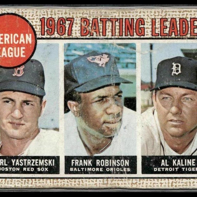 AL 1967 Batting Leaders (Yastrzemski/Robinson/Kaline) #2 1968 Topps