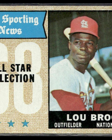 Lou Brock #372 1968 Topps St. Louis Cardinals
