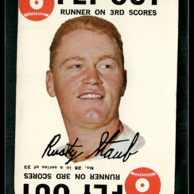 Rusty Staub #28 1968 Topps Game Houston Astros