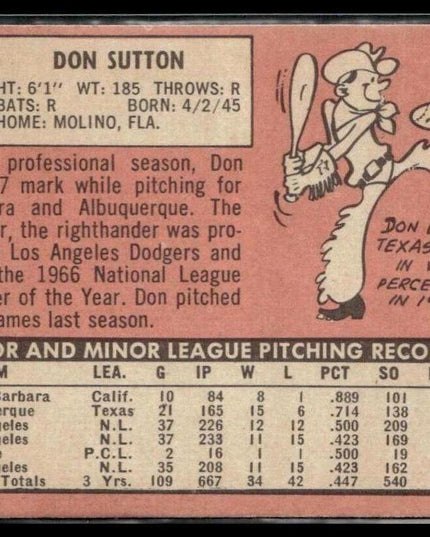 Don Sutton #216 1969 Topps Los Angeles Dodgers