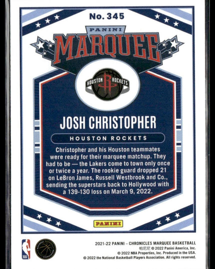 Josh Christopher #345 2021-22 Panini Chronicles Houston Rockets