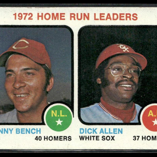 1972 Home Run Leaders (Johnny Bench / Dick Allen) LL #62 1973 Topps