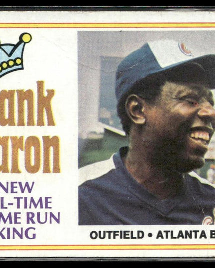 Hank Aaron: New All-Time Home Run King #1 1974 Topps Atlanta Braves