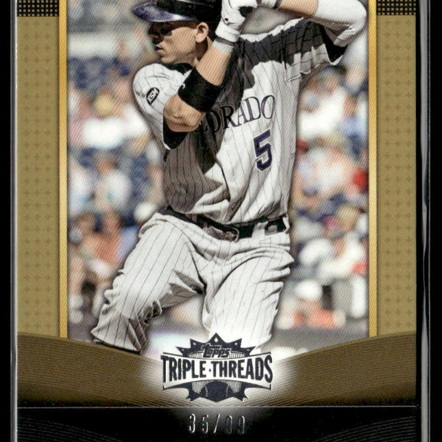 Carlos Gonzalez #40 2011 Topps Triple Threads Gold #/99 Colorado Rockies
