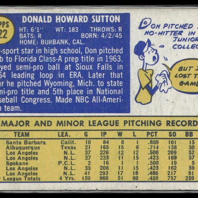 Don Sutton #622 1970 Topps Los Angeles Dodgers