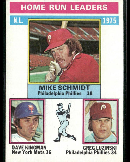1975 NL Home Run Leaders (Schmidt/Kingman) #193 1976 Topps