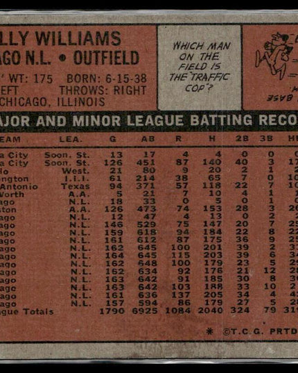 Billy Williams #439 1972 Topps Chicago Cubs