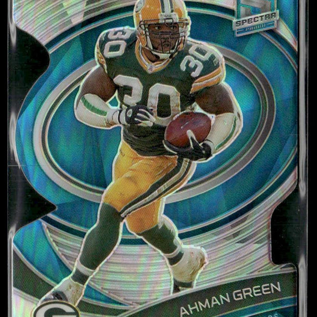 Ahman Green #115 2021 Panini Spectra Neon Blue Die Cut #/50 Green Bay Packers