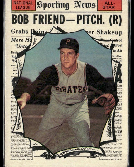 Bob Friend #585 1961 Topps Pittsburgh Pirates