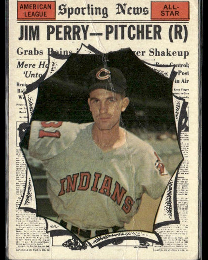 Jim Perry #584 1961 Topps Cleveland Indians