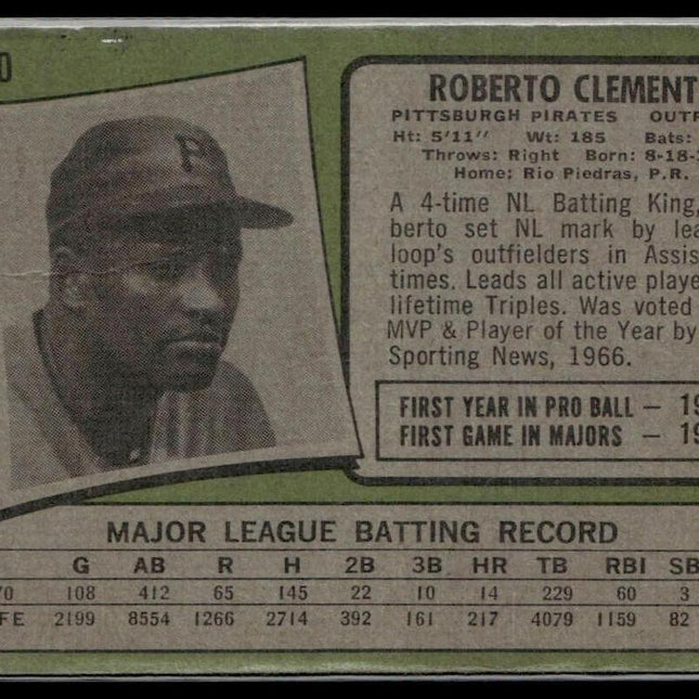 Roberto Clemente #630 1971 Topps Pittsburgh Pirates