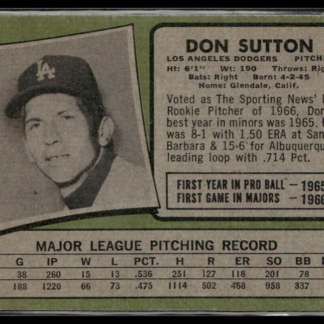 Don Sutton #361 1971 Topps Los Angeles Dodgers