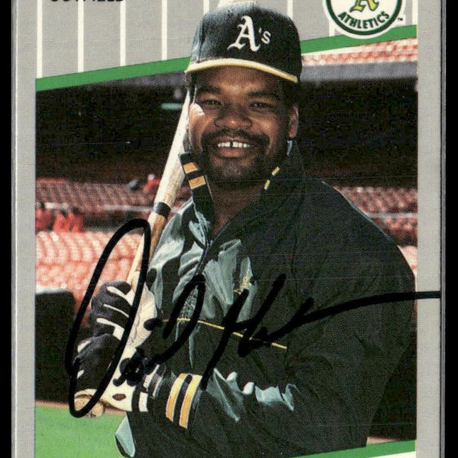 Dave Henderson #10 1989 Fleer Auto Oakland Athletics