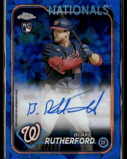 Blake Rutherford #CSA-BR 2024 Topps Chrome Sapphire Autographs #/199 Nationals