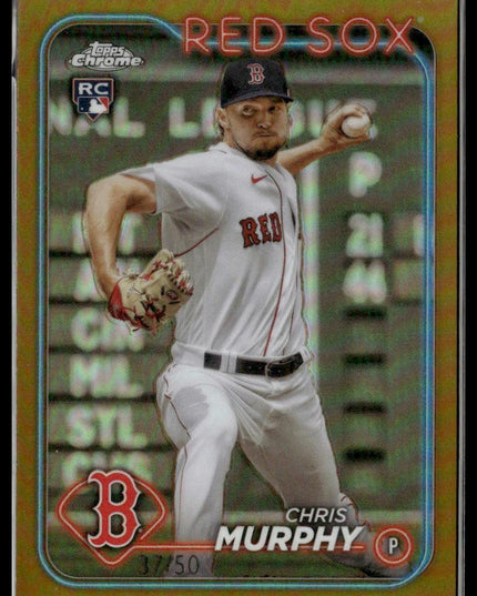 Chris Murphy #73 2024 Topps Chrome Gold /50 Boston Red Sox