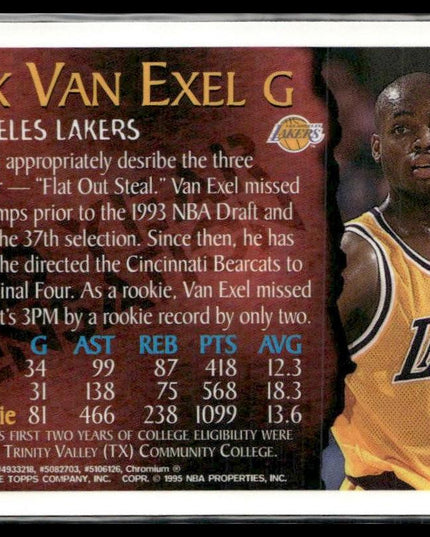 Nick Van Exel #9 1994-95 Topps Super Sophomores Los Angeles Lakers