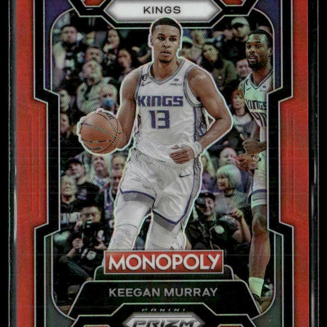 Keegan Murray #78 2023-24 Panini Prizm Monopoly Red #/99 Sacramento Kings