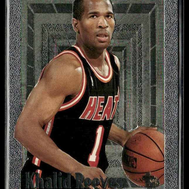 Khalid Reeves Rookie #112 1994-95 Topps Embossed Golden Idols Miami Heat