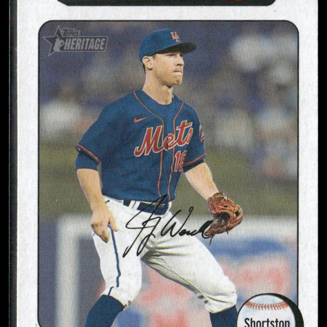 Joey Wendle #373 2024 Topps Heritage Mini White Border New York Mets
