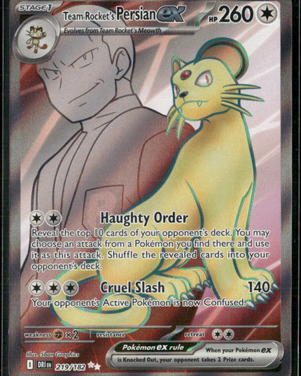Team Rocket's Persian ex #219/182 SV10: Destined Rivals Ultra Rare | Pokémon