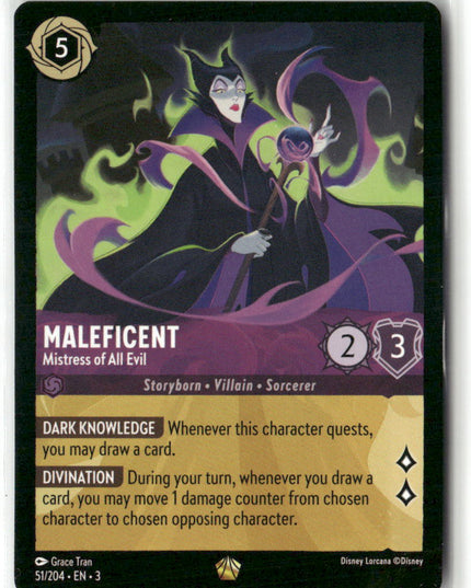 Maleficent #51/204 Into the Inklands | Disney Lorcana