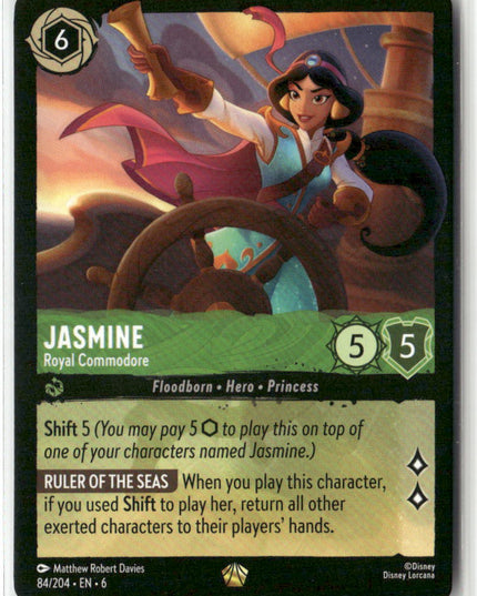 Jasmine #84/204 Azurite Sea | Disney Lorcana