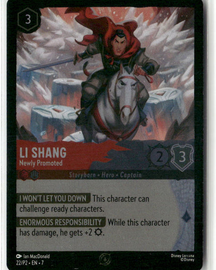 Li Shang #22 Disney Lorcana Promo Cards Promo | Disney Lorcana