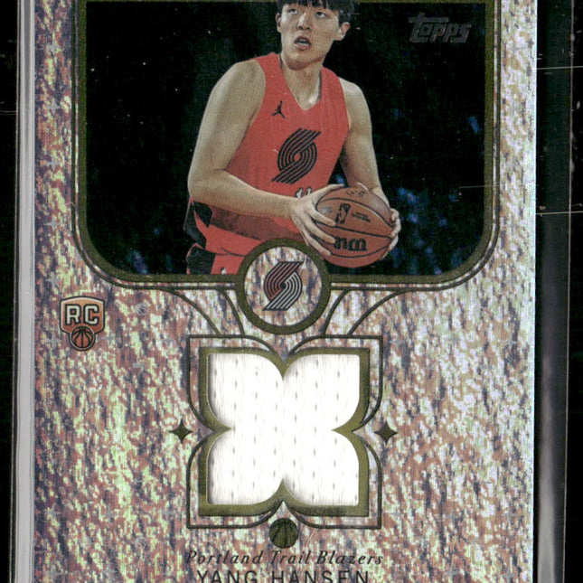 Yang Hansen #FF-YH 2025-26 Topps Franchise Fabrics Holo Foil Trail Blazers