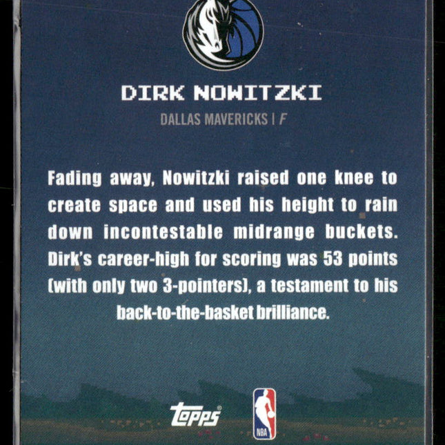 Dirk Nowitzki #8B-22 2025-26 Topps 8-Bit Ballers Dallas Mavericks