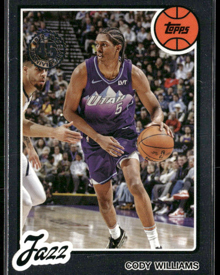 Cody Williams #80BK-37 2025-26 Topps 1980-81 Topps Basketball Utah Jazz