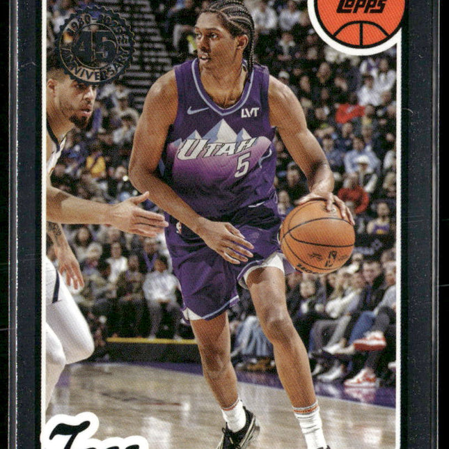 Cody Williams #80BK-37 2025-26 Topps 1980-81 Topps Basketball Utah Jazz