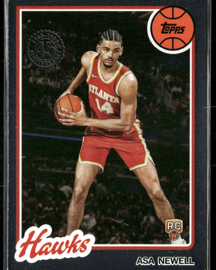 Asa Newell #80BK-69 2025-26 Topps 1980-81 Topps Basketball Atlanta Hawks