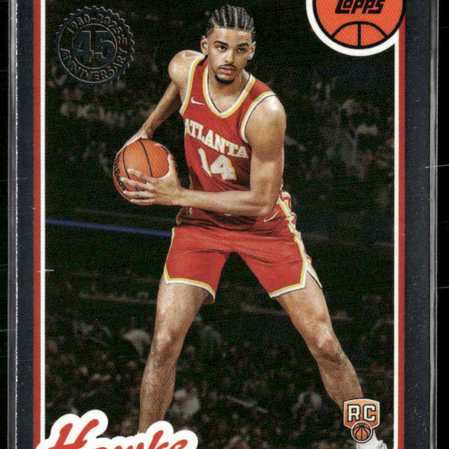 Asa Newell #80BK-69 2025-26 Topps 1980-81 Topps Basketball Atlanta Hawks