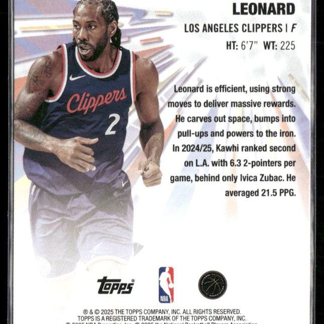 Kawhi Leonard #PP-8 2025-26 Topps Power Players Los Angeles Clippers