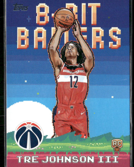 Tre Johnson III #8B-36 2025-26 Topps 8-Bit Ballers Washington Wizards