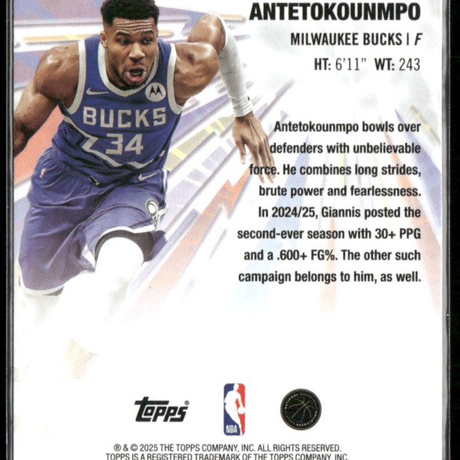 Giannis Antetokounmpo #PP-1 2025-26 Topps Power Players Milwaukee Bucks