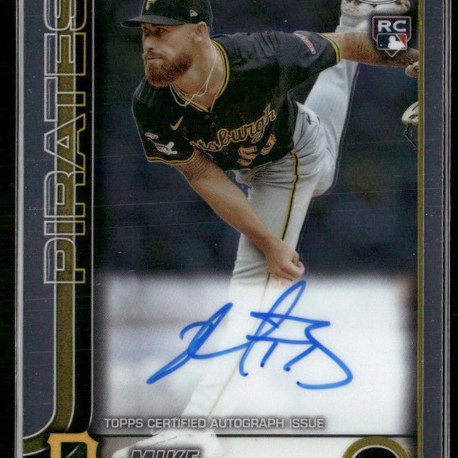 Mike Burrows #RA-MBU 2025 Topps Chrome Rookie Autographs Pittsburgh Pirates