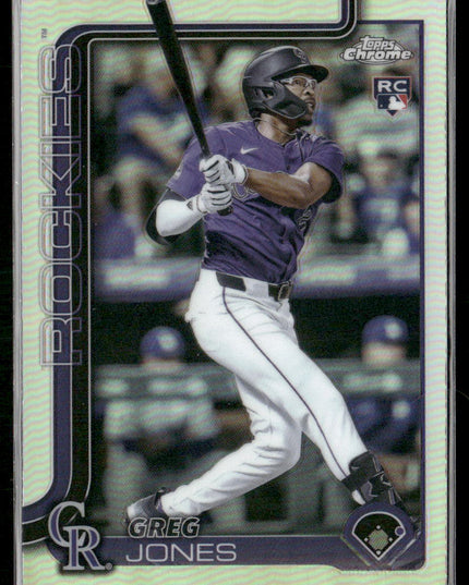 Greg Jones Rookie #265 2025 Topps Chrome Refractors Colorado Rockies