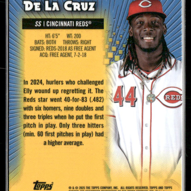 Elly De La Cruz #CAE-4 2025 Topps Chrome Chrome All-Etch Cincinnati Reds