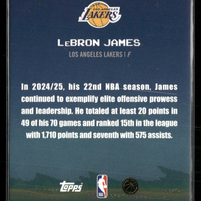 LeBron James #8B-19 2025-26 Topps 8-Bit Ballers Holo Foil Los Angeles Lakers