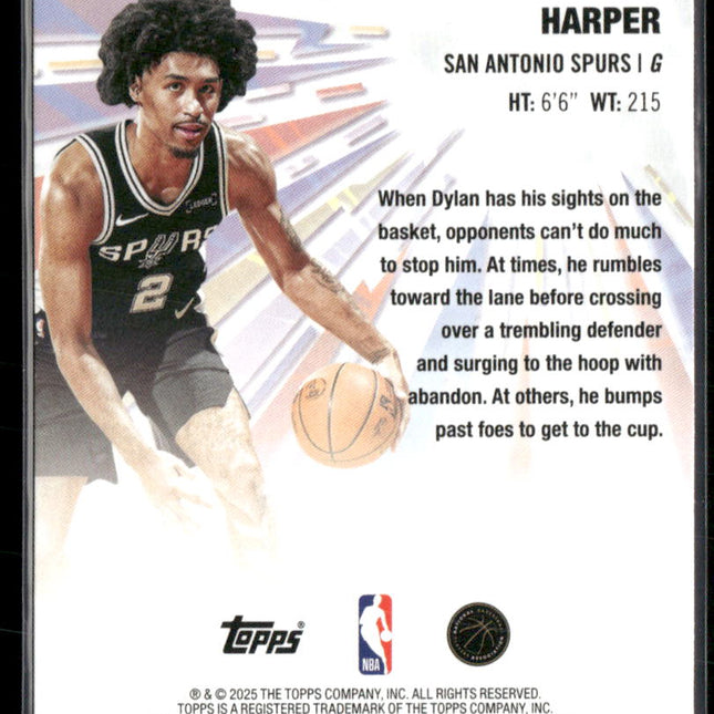 Dylan Harper #PP-17 2025-26 Topps Power Players San Antonio Spurs